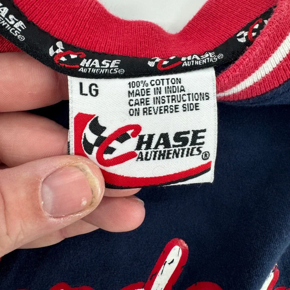 Chase Authentics Jeff Gordon 24 NASCAR Racing T-Shirt Mens Large Navy Blue Red - Picture 3 of 3
